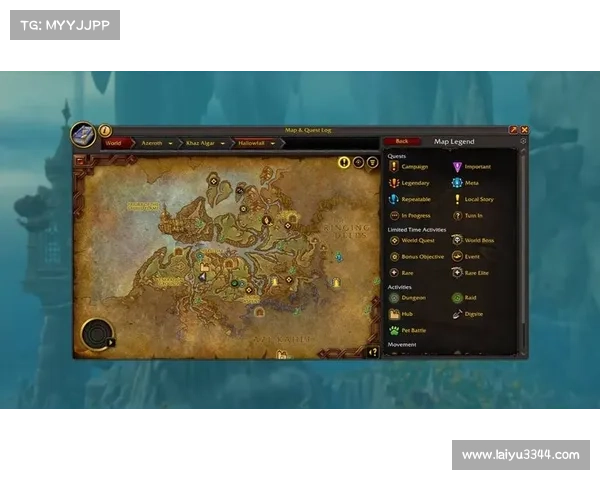 魔兽世界大地图任务栏位置信息图标解读